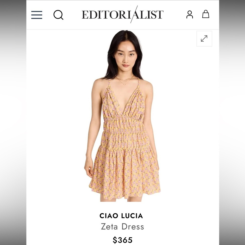 Ciao Lucia Yellow & Pink Zeta Mini Dress